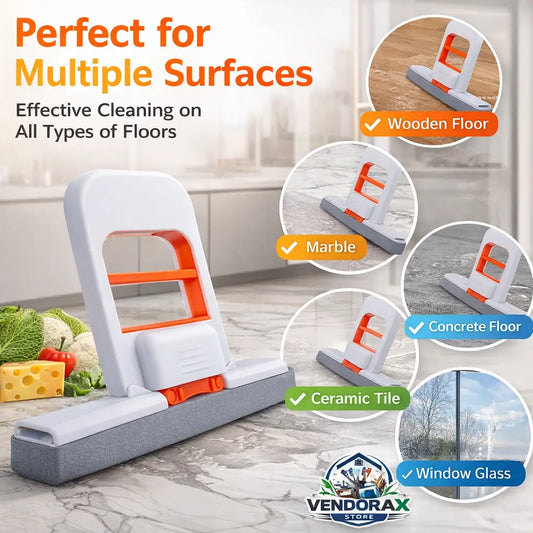 Multi-Purpose Floor Cleaning Wiper with Foam Blade
